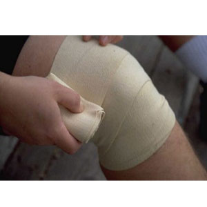 Compression Bandage over Knee
