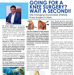 Consult for the Life-changing Unicondylar (Partial) Knee Replacement Surgery Technique by Dr. Amyn Rajani