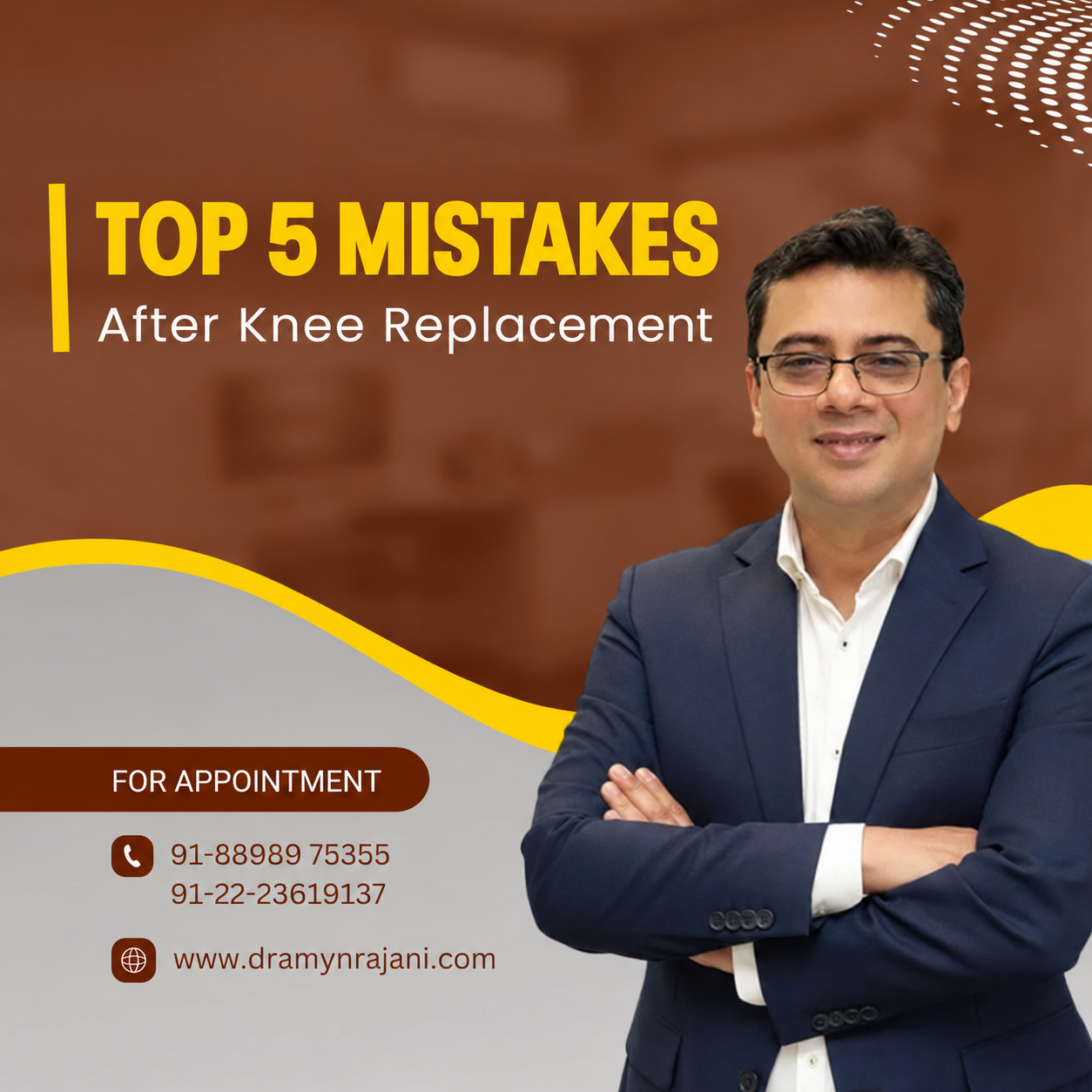 mistakes after knee replacement